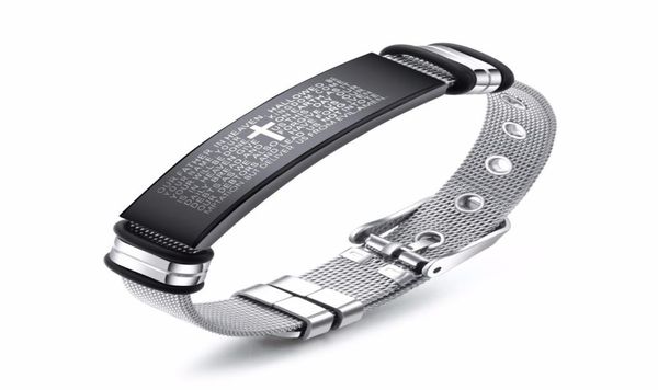 

classic charm bracelets titanium steel mesh gold cross adjustable personality designer men039s bangle jewelry accessories wrist6108928, Golden;silver