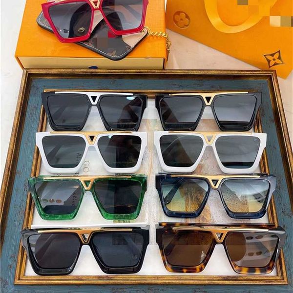 

40% off 2023 new ins super new style plate sunglasses z1502e fashion blogger same large frame sunglasses for men and women, White;black
