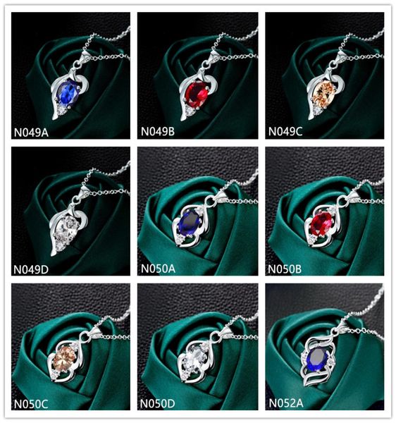 

high grade fashion women039s gemstone 925 silver necklace pendant 10 pieces a lot mixed stylesterling silver pendant nec5809451