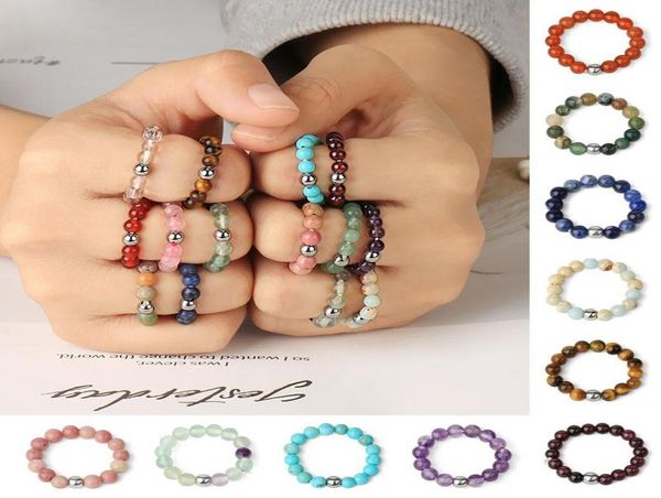 

handmade creative natural stones rings energy chakras healing crystal gemstone 4mm round bead jewelry sliver moonstone opal charm 7506932, Silver