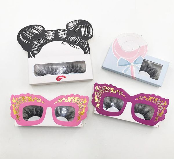 

soft paper eylashes box girls glasses cute mink lash packaging for 25mm lashes custom logo accept fdshine1360928