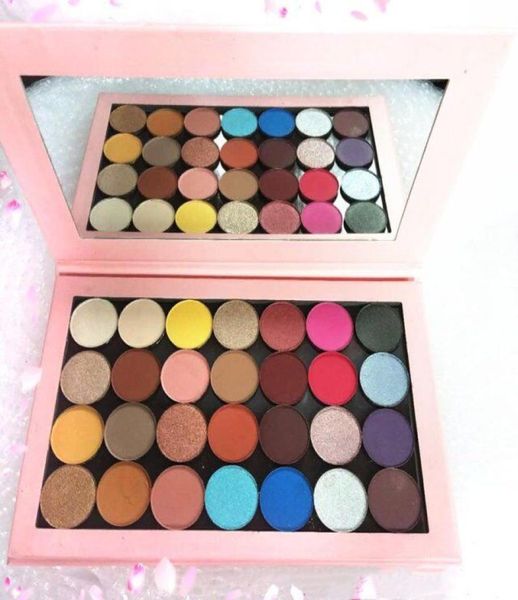 

cosmetic bundle pink one open eyeshadow palette blendable eye shadow 28 color ship9392976