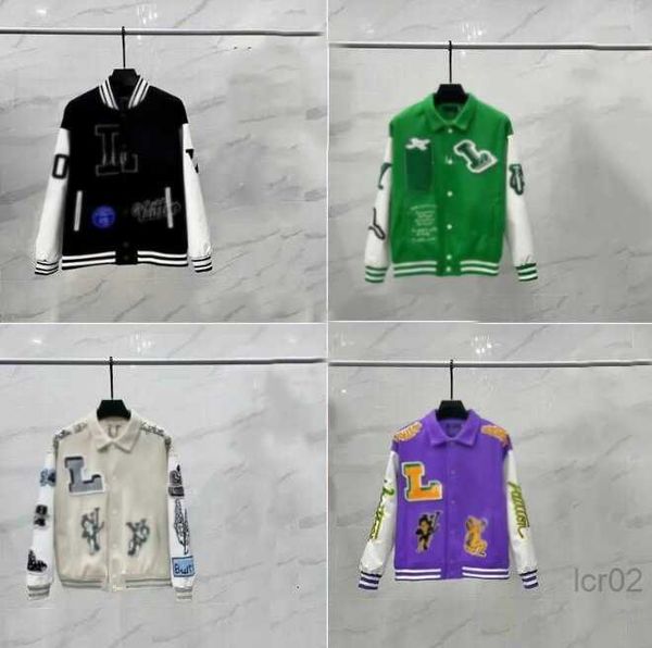 

flocking leather sleeves baseball coat men's jackets mens women's jacket highs quality casual fashion brand couples men women vars, Black;brown