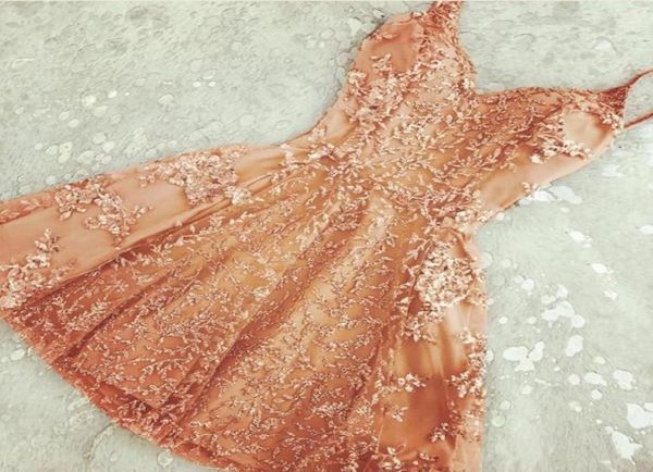 

sparkly gold sequined cocktail homecoming dresses halter backless short prom dresses hollow front formal party dress5052037, Black