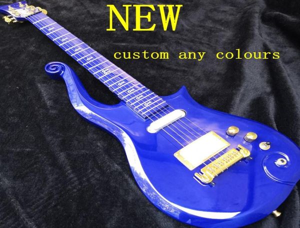

rare prince cloud electric guitar white blue gold hardware selling chinese guitar in stock9593577