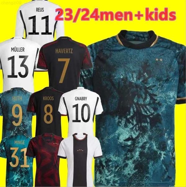 

germany 2023 22 home away soccer jersey 9 niclas fullkrug 7 kai havertz 10 serge gnabry 21 ilkay gundogan 6 joshua kimmich 15 niklas sule 2, Black;yellow