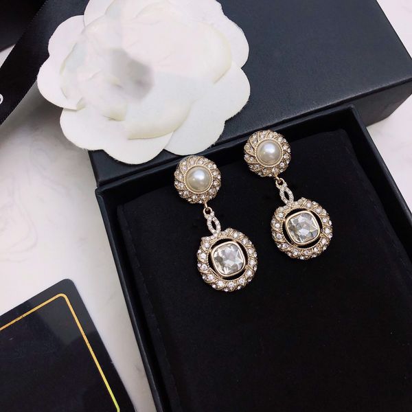 

designer ccity stud for women luxury earring retro hoop jewelry pearl gifts vintage charm s9, Golden;silver