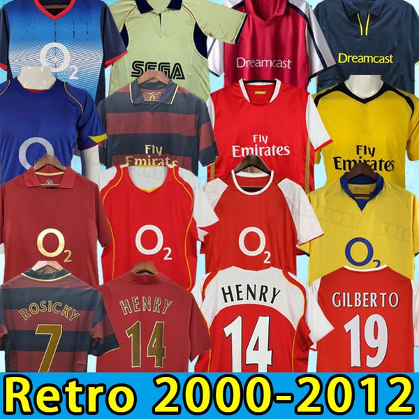 

gunner vintage mens retro soccer jerseys v. persie vieira merson adams football shirt uniforms henry bergkamp men classic design 00 02 03 04, Black;yellow