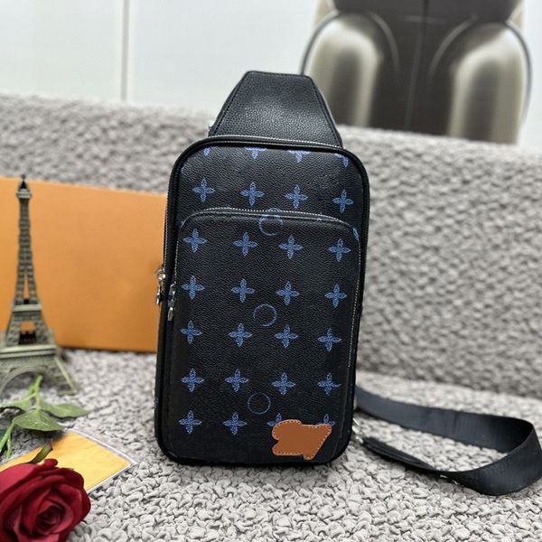 

fanny pack designer bag mens fashion high end shoulder bag vintage leather wallet card bag passport holder #46344