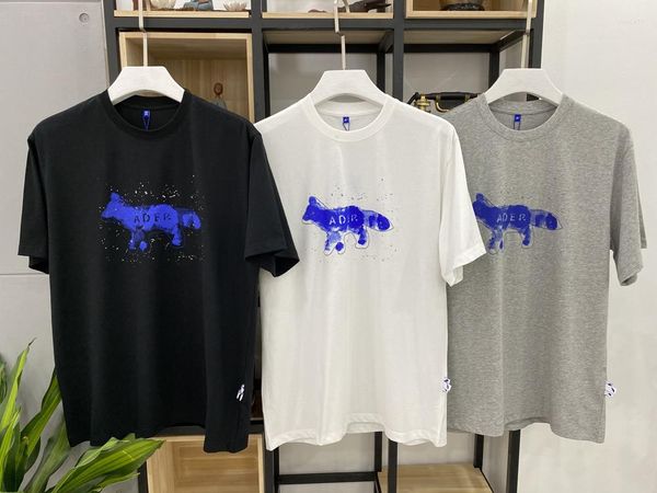 

mens t shirt designer fox print t-shirt men women round neck short-sleeved adererror fashion casual tees, White;black