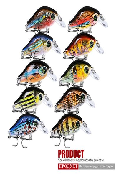 

mini blight painted squarebill crankbaits 10colors 52cm 85g shallow diving slowly rise wobbler bionic plastic bait4401345