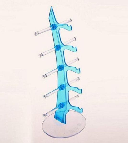 

1pclot clear portable 5 pairs sunglasses eyeglasses showing rack blue holder frame display stand dp6704354986394