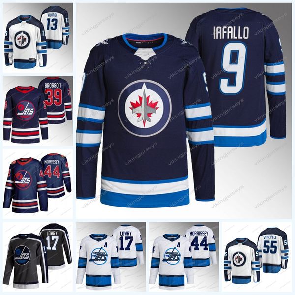 

jets jersey alex iafallo gabriel vilardi laurent brossoit brad lambert adam lowry cole perfetti jeffrey viel david gustafsson rasmus kupari, Blue;black