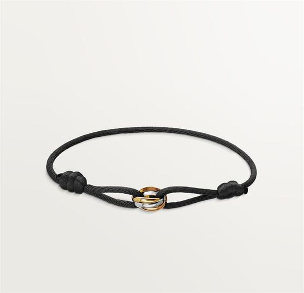 

weave bracelet designer bracelets luxury jewelry women bangle classic titanium steel alloy goldplated craft gold silver rose neve8842344, Black
