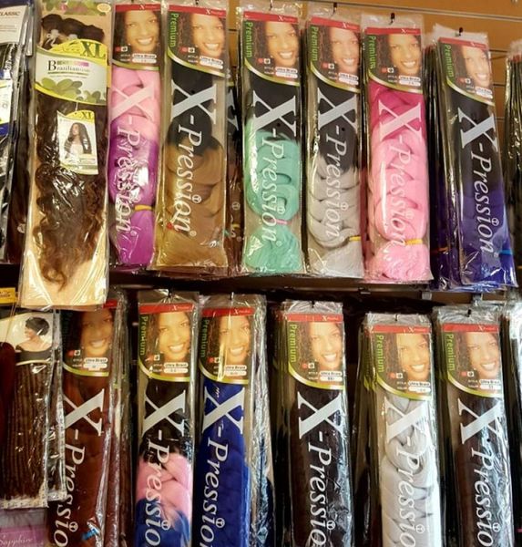 

ombre color xpression braiding hair 62 inches 165g pack synthetic kanekalon hair crochet braids ultra jumbo braid hair extensions9819428, Black