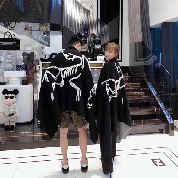 

scarfscarf women's winter versatile feel cashmere office air conditioned room shawl with mesh red outside, Blue;gray