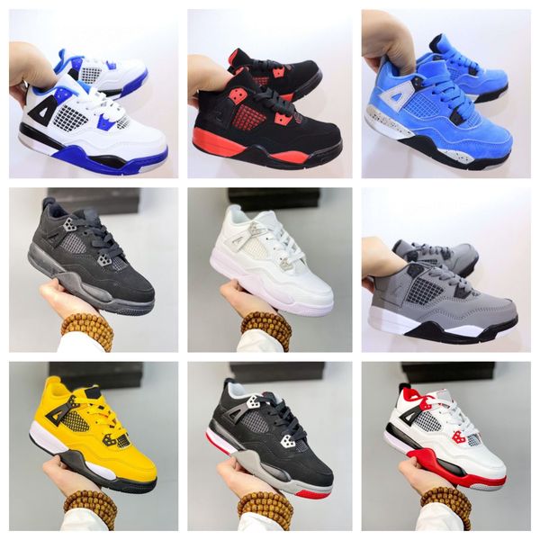 

jumpman 4 designer 4s baby basketball sneakers youth toddler infants boys military black cat shoe kid running trainers children girls red th