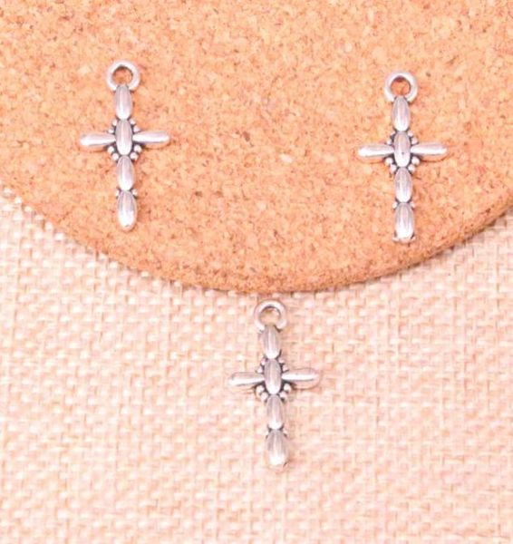 

120pcs charms cross 1319mm antique making pendant fitvintage tibetan silverdiy handmade jewelry7316849, Bronze;silver