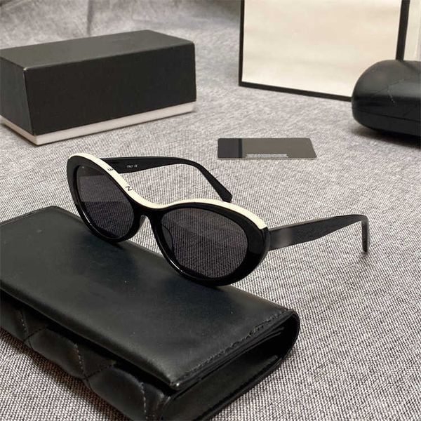 

xiaoxiangjia ch5416 oval star ins same letter series sunglasses, White;black