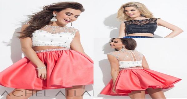 

2015 fashion new design sheer tulle beads sequins two pieces aline short party homecoming prom dresses custom made cap sleeve 1229340, Blue;pink