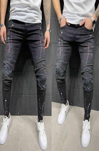 

2020 2 styles men big pocket skinny jeans zipper slim jeans casual sport corset jeans m3xl h11168034877, Blue