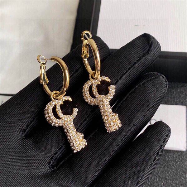 

retro stud ggity designer charm earrings interlocking letter g eardrop women simple style party earring with box 36, Golden;silver