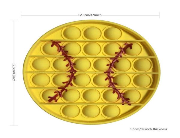 

pop stress bubbles silicone toys pioneer toy push bubble color printing baseball football deskchildren puzzle circular sensory ba3976317
