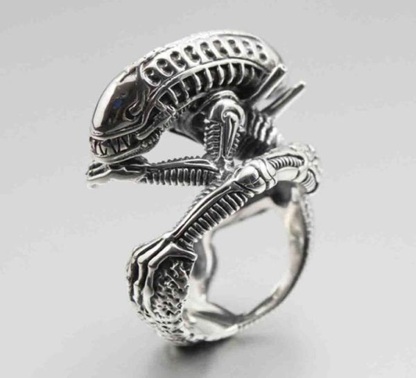 

316l stainless steel alien predator avp mens biker rocker punk ring us size 7 to 1441277547905741, Silver