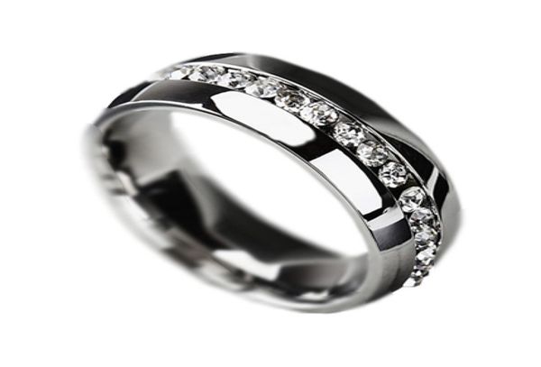 

classic women engagement wedding ring for woman cubic zirconia eternity stainless steel rings fashion dames jewelry bk4192293220, Silver