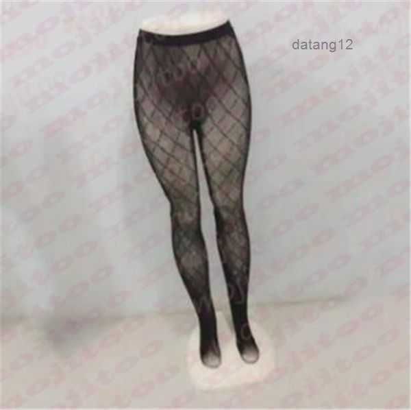 

23ss f/c/b/t/g designer channel lace stocking tights women fashion thin leggings mesh cucci soft breathable hollow textile letter black silk, Black;white