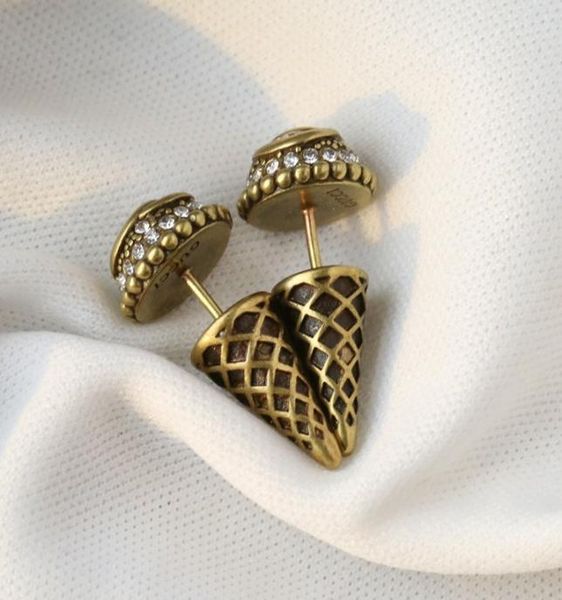 

ice cream designer screw back earrings for women love 925 silver pin letter earrings jewelry supply6128597