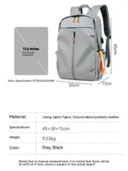 

fashion men backpack reflective design school bag for boys trendy headphone hole travel bags waterproof large capacity bookbags a2, Black
