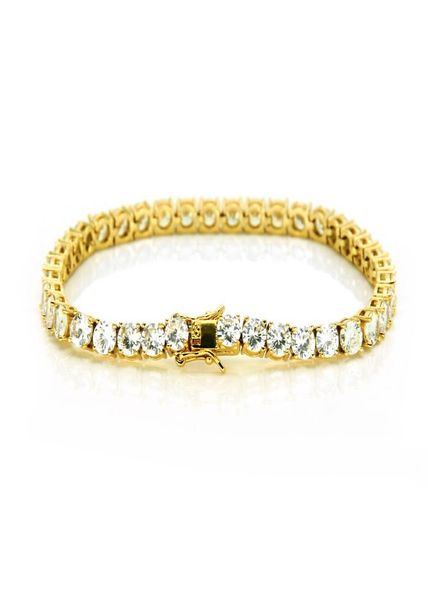 

originality tide male copper zirconium stone tennis bracelet hiphop concise hand ornaments tennis bracelet8185942, Golden;silver