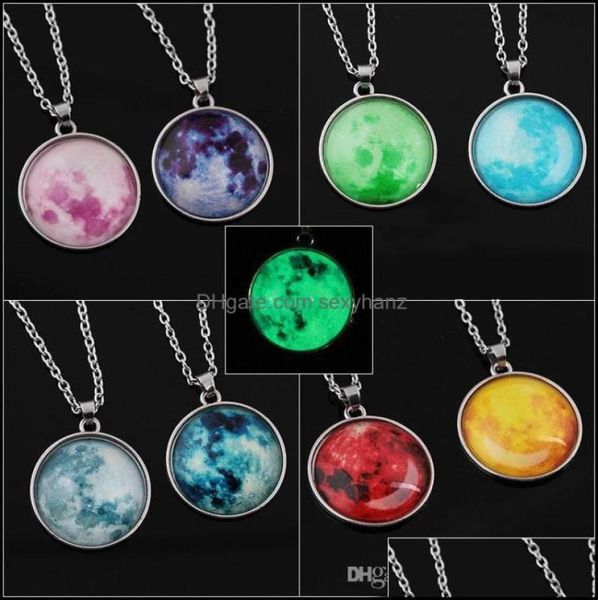 

pendant necklaces pendants jewelry new arrivals glow in the dark neba leather necklace galaxy astronomy space universe milky way j7099320, Silver