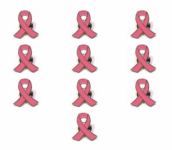 

pink ribbon lap badge brooches breast cancer awareness pins brooch whole7184279, Gray