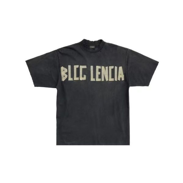 

blcg lencia summer t-shirts high street hip-hop style 100% cotton quality men and women drop sleeve loose tshirts oversize 23157, White;black