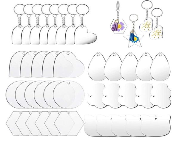 

blank keychain heart fashion jewelrycharms 20pcs transparent acrylic blanks rounds heart discs for diy keychain pendant jewelry ma1261839, Silver