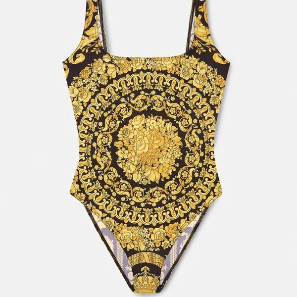 

luxury designer bikini v woman gold bodysuit bathing designers one piece swimwears classic style bikinis women swim wear summer beach suits