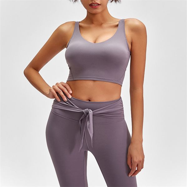 

lul-88 classic popular fitness bra butter soft women sport tank gym crop yoga vest beauty back shockproof with removable chest pad wholesale