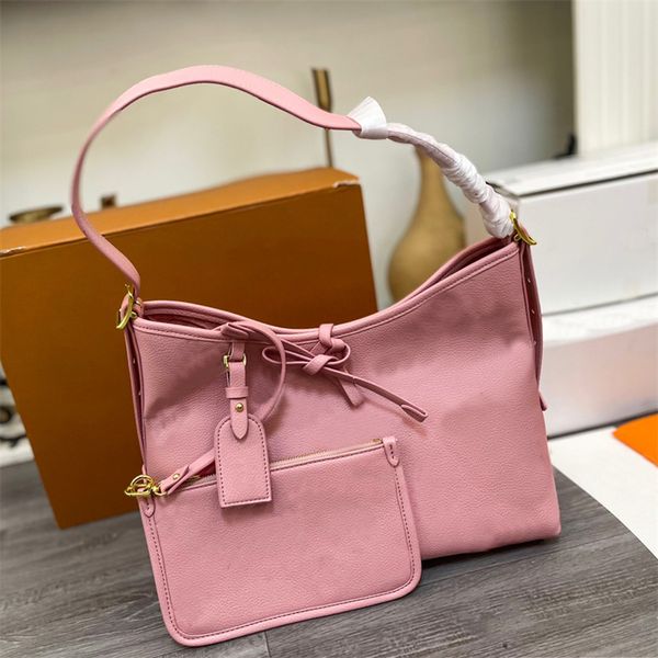 

fashion carryall pm mm totes embossed embossing carry all genunie leather monograms designer bag tote handbags womens shoulder bag with pouc