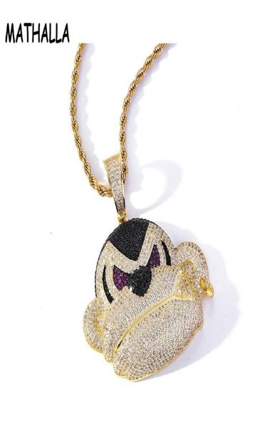 

european and american hiphop gorilla monkey pendant microinlaid zircon hipster street style animal hiphp chains3801342, Silver