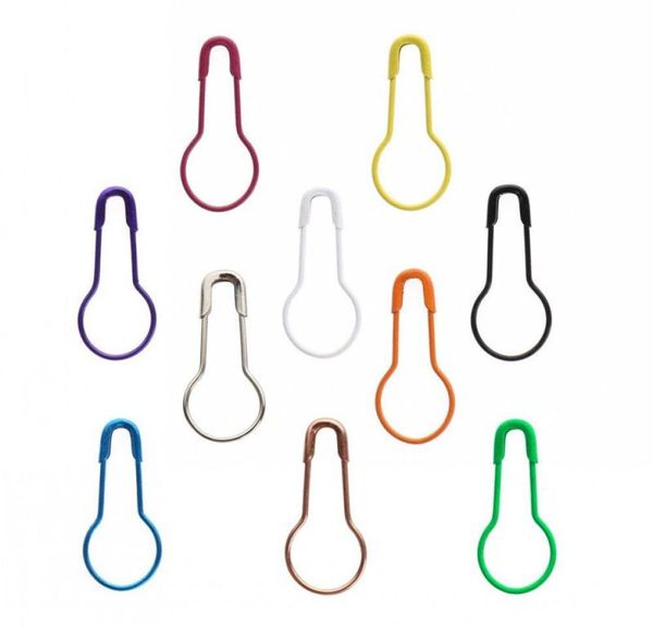 

1000 pcslot 10 colors assorted bulb shaped safety pins for knitting stitch marker and diy craft9889539, Silver