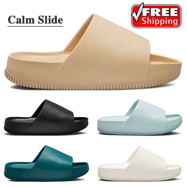 

fashion designer calm slide 2023 sandals sail geode teal jade ice sesame black outdoor beach mens women slipper sliders sandalias739 rs