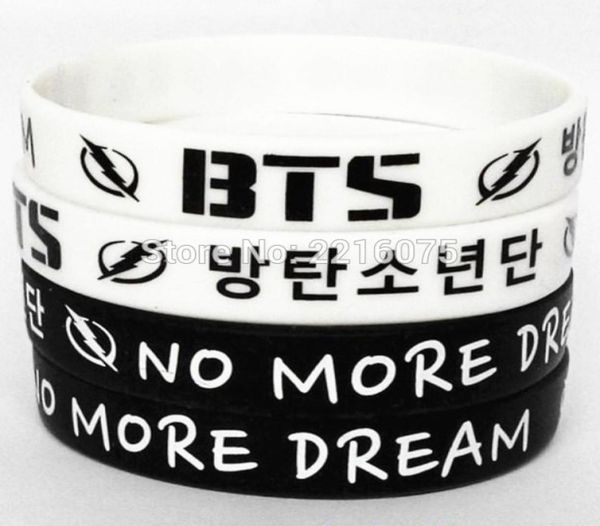 

whole 50pcs black and white even mix no more dream k wristband silicone bracelets 6157987