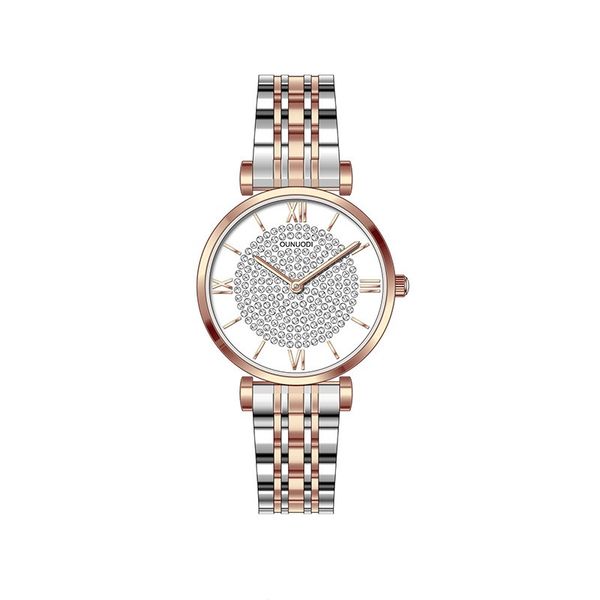 

women's watches full of stars fashion student trend quartz watch set with diamonds creative round waterproof business women's watc, Slivery;golden