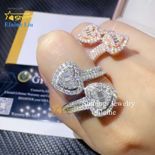 

wholesale price fashion jewelry sterling silver vvs moissanite heart rings