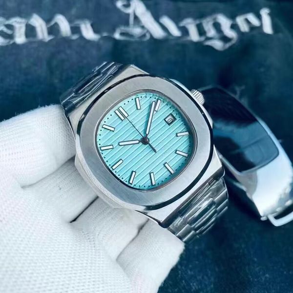 

ice blue nautilus automatic watch orologio stainless steel mechanical watches luminous waterproof montre de luxe unique classic woman watche, Slivery;brown
