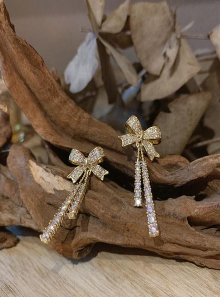 

french bow with tassel and pearl earrings chandelier01239293164, Silver