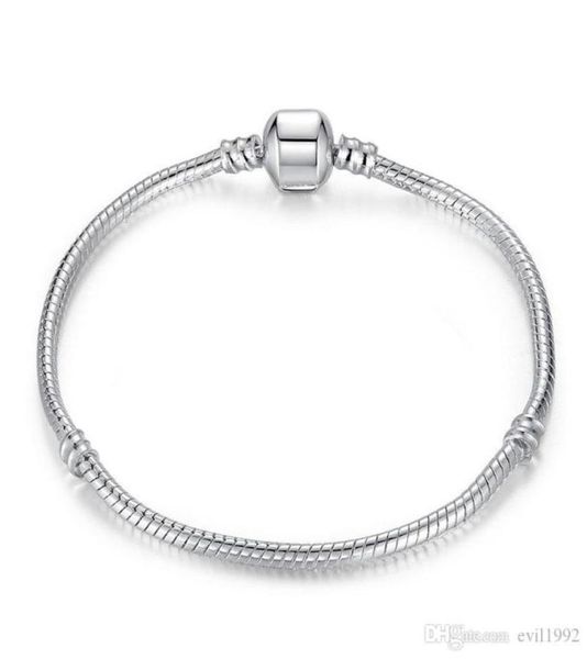 

1pcs drop shipping silver plated bracelets women chain charm beads for p beads bangle bracelet children gift b0016351841, Golden;silver