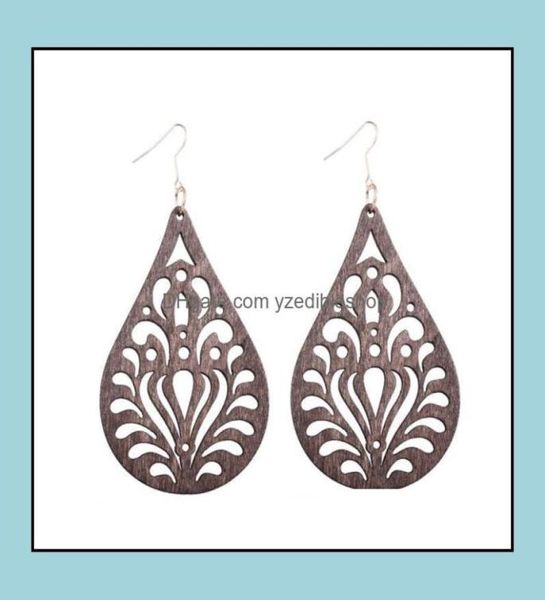 

dangle chandelier earrings jewelry african wooden boho pendant waterdrop earring for women girls drop delivery 2021 rchvn2410695, Silver